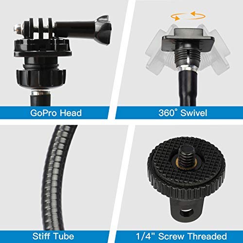 Pipishell Webcam Mount - Flexible Desk Stand Clamp Gooseneck Stand For Logitech Webcam C930E,C930,C920, C922X,C922, Brio 4K, C925E,C615 #TOP4