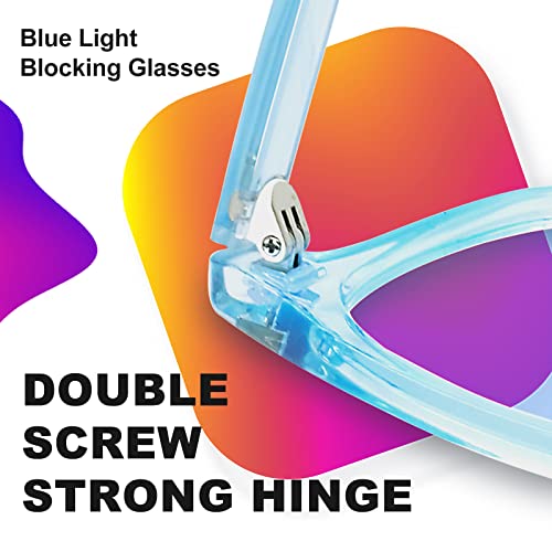 Image of VISOONE Blue Light Blocking Glasses Square with Anti Computer Glare for Gaming Women and Men MONTANA