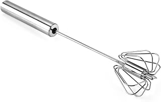 MobFest® Stainless Steel Semi-Automatic Mixer Baking Whisk Manual Kitchen Hand Blender Rotating Wire Beater Egg Stirring L... Price In India