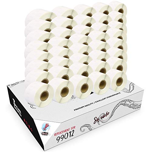 Squuido 40 rouleaux 99012 Étiquettes compatibles avec Dymo LabelWriter 4XL 450 400 330 320 310 Duo/Turbo/Twin Turbo Seiko SLP 450 430 420 410 400 200 100 Cover