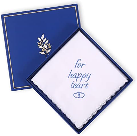 Something Blue, Wedding Day Gift, Embroidered Wedding Handkerchief, for Happy Tears (for happy tears)