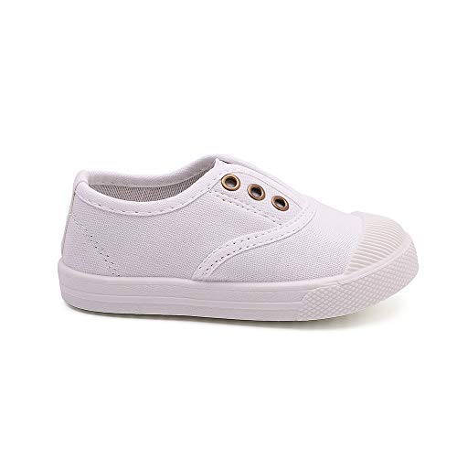 Peggy Piggy Boy'S&Girl'S Canvas Shoes Lightweight Sneakers Cute Casual Running Shoes(20311-Wte-28) White thumb #1