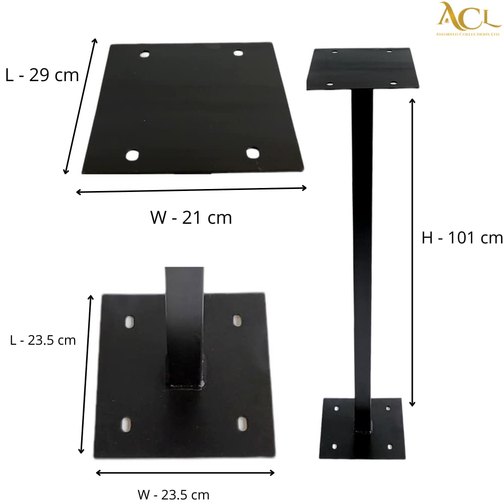 ACL - Supporto a colonna per cassette postali, design durevole, antiruggine, resistente alle intemperie, facile installazione esterna (nero)