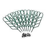 Didiseaon Teiliges Gartenpflanzen-stützset mit Kunststoff-rankhilfe und Klammern für Kletterpflanzen Orchideen Tomaten Vielseitig für Innen Außenbereich Stabiler Halt für Balkon Garten und