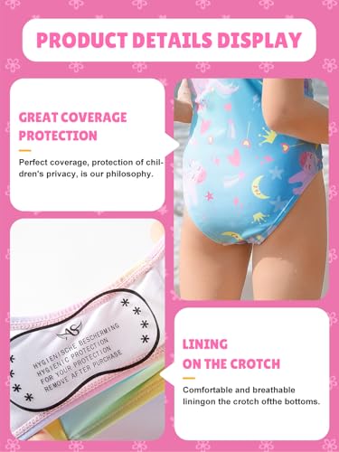 Image of Angel season Girls Swimsuits Kids Bathing Suit One Piece Swimwear with UPF 50+ Cute