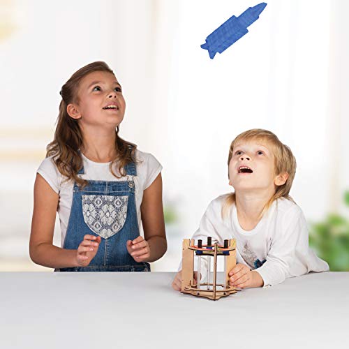 Smartivity Space Rocket 3D Wooden Model Engineering STEM Building Toy for Kids Ages 6 and Up, Foam Rocket Parts, Rubber Bands, Engineered Wood Components, Insttruction Manual, Learner\'s Log