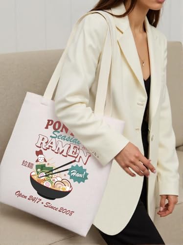 Bolsa Tote de Lona Ponyo Ramen KUIYAI Anime miniatura 6
