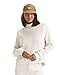 The North Face Women's Long Sleeve Mock Neck Chabot Shirt | Cotton Thermal Shirt with Raglan Sleeves & Funnel Neck, White Dune, Medium