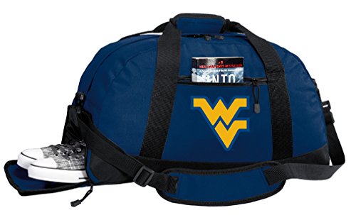 WVU West Virginia University Duffel Bag with Shoe Pockets