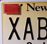 Generic New Jersey NJ GDL License Plate Refective Red Decal Stickers Required by NJ Law All New Drivers Under 21 (1 Set)