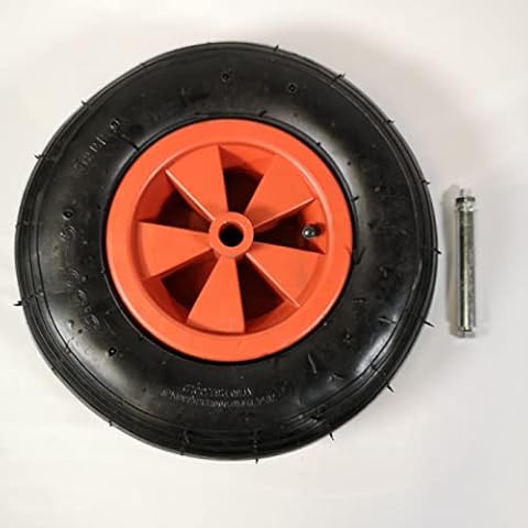 Samuel ALEXANDER Replacement 13" x 3" Pneumatic Garden Wheelbarrow Wheel With Axle Cover