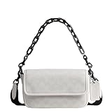 Coach Charter Flap Crossbody 18, White/Black Sig