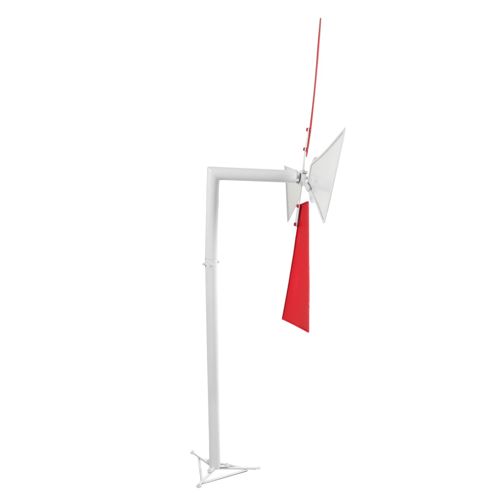 Girandola a in ferro resistente alle intemperie impermeabile rotazione regolare a 360 gradi mulino a da giardino per la decorazione del cortile esterno materiale in ferro (Rosso Bianco)