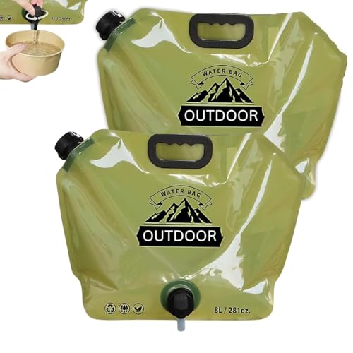 Image of 8L Folding Water Storage Bag Pouch for Cycling, Picnic, Outdoor Camping, Road Trip, Traveling Water Carrier Supplies Bag and Drinking Water Container Tank (2)