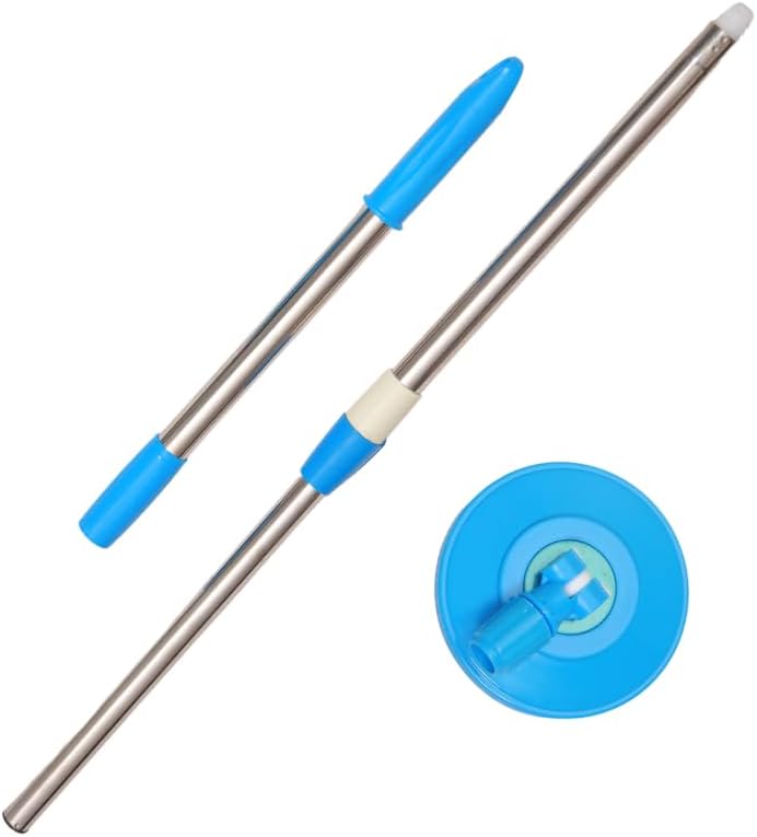 Miniatura 2 de LeoJiang Mango de repuesto de trapeador giratorio giratorio de 360 grados, mango de repuesto telescópico para herramientas de limpieza, versión