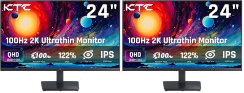 Image of KTC 24 Inch QHD 100Hz Computer Monitor, IPS Monitor 2K 1440P, H24T27 (Pack of 2)