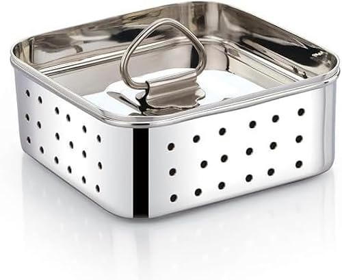 Stainless Steel Paneer Press & Cheese Maker | 450ml Homemade Paneer, Tofu & Soft Cheese Press | Rust Resistant, Dishwasher Safe | Easy Clean Kitchen Tool