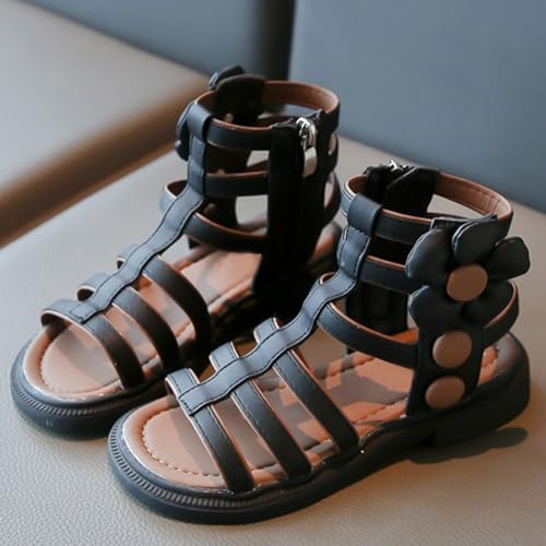 IWIHMIV Cute Sandals for Girls Lightweight Open Toe Cute Flat Dress Sandals Non Slip Summer High Top Wedding Party Shoes3