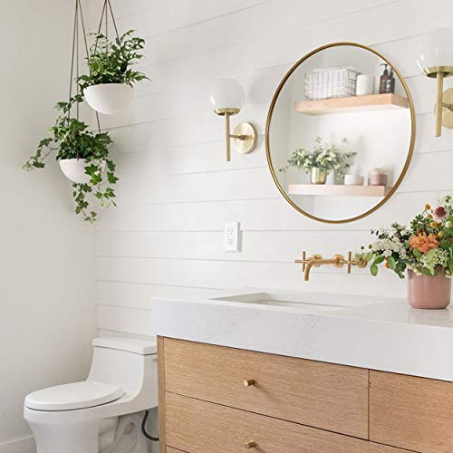 Gold Circle Wall Mirror 30 Inch Round Wall Mirror For Entryways, Washrooms, Living Rooms And More (Gold, 30") #TOP7