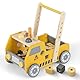 FANTASK Lauflernwagen Holz, 2-in-1 Baby Walker, Lauflernhilfe mit Multi-Aktivitätszentrum & Werkbank, Laufwagen für Kinder ab 1 Jahr Indoor