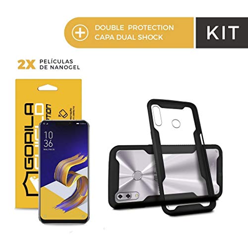 Kit Capa Dual Shock e Película Nano Gel Dupla para Zenfone 5 e 5z - Gshield