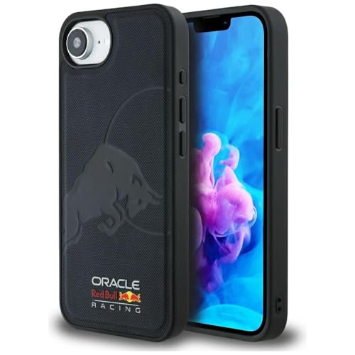 CG MOBILE Red Bull Meshed Debossed Bull Compatible avec MagSafe Coque pour iPhone 16e (Marine)