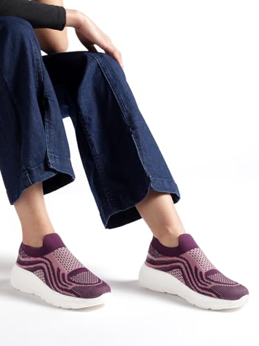 Image of Marc Loire Women's Athleisure Knitted Active Wear Slip-On Sneaker Shoes