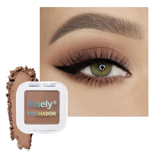 Kaely Taupe Single Eyeshadow Makeup, Blendable Neutral Powder Eye Shadow for Older Women, Lavender Plum Purple Mauve Matte Eyeshadow Palette for Green Eyes Pigmented Waterproof, sombras para ojos, 05 2Pcs