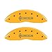 MGP Caliper Covers 36019SLCSYL Caliper Cover, Set of 4 (Yellow Engraved Front: Lincoln - Engraved Rear: MKS Powder Coat Finish Black Characters)