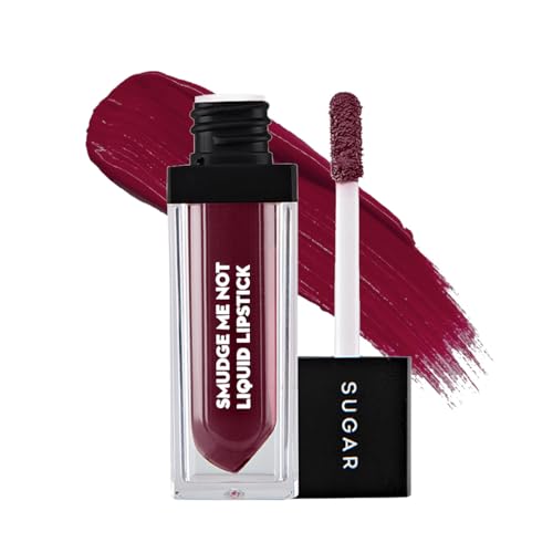 Image of SUGAR Cosmetics Smudge Me Not Liquid Lipsticks for Women | Transferproof & Waterproof | Lasts 12+ Hours | Matte Lipstick | 4.5ml - 25 Very Mulberry (Deep Berry)