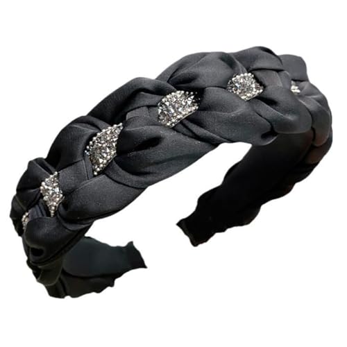 XAGMODSHN 宝石で飾られたヘッドバンド パーティーコスチューム キラキラヘアバンド パーティー カラオケ パンク 写真 小道具 パーティー ワイドヘア フープ ナイトクラブ