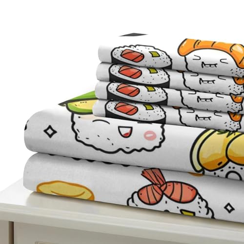 Parure de lit sushi en microfibre premium avec impression 3D haute qualité
