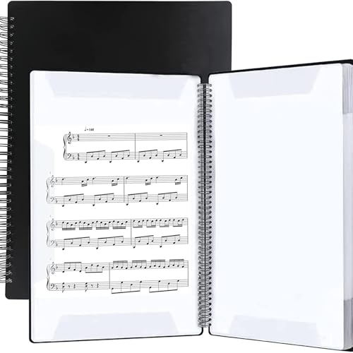楽譜ファイル A4サイズ32*24cm/20面10ページ 楽譜入れ クリアファイル 直接書き込めるデザイン楽譜入れ