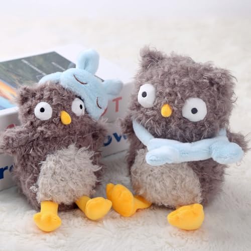 AQCQDQ Kuscheltier Eule, Weiches Eule Plüschtier für Kinder, Kuschelige Eule Stofftier, Plüsch Eule für Mädchen und Jungen, Niedliches Eulen Plüschtier für Babys (35 cm)
