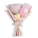 バルーンブーケ 花束 入学 卒業 発表会 誕生日 退職 演奏会 成人式 送別会 母の日 結婚 お祝い ハート フラワー おしゃれ くすみカラー お花 造花 ギフト（さくら）
