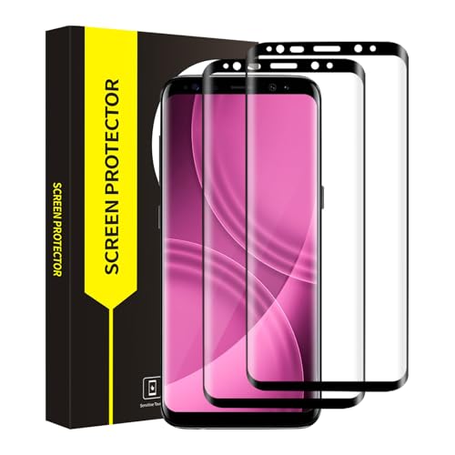 Bodyguard 2 Stück für Panzerglas für Samsung Galaxy S8 Schutzfolie 3D-Volle Bedeckung HD-Klar Kristallklar Fingerabdruck-ID Anti-Bläschen 9H Härte Frei von Kratzern Samsung S8 Displayschutzfolie