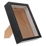 EXAOMBLE Marco de Fotos de Madera para Exhibición Caja Fuerte Oculta para Guardar Dinero y Joyas, Diseño Negro para Uso Doméstico