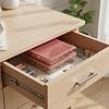 Clear Flat Storage Box with Lid, 8.9" Square Slim Organizer for Shallow Drawers, Stackable PP Plastic Bin for Small Parts & Crafts #2