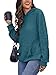 Bosmeer Womens Sweatshirt Camo Hoodie Long Sleeve Hooded Sweaters Workout Tunic Tops Fall Fashion Teal Blue XX-Large