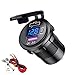 Thlevel Tipo C PD e QC3.0 Presa USB per Auto, 12V / 24V Caricabatteria da Auto Impermeabile con Interruttore e Voltmetro LED Indicazione per Moto, Auto, Camper, Camion, Barche