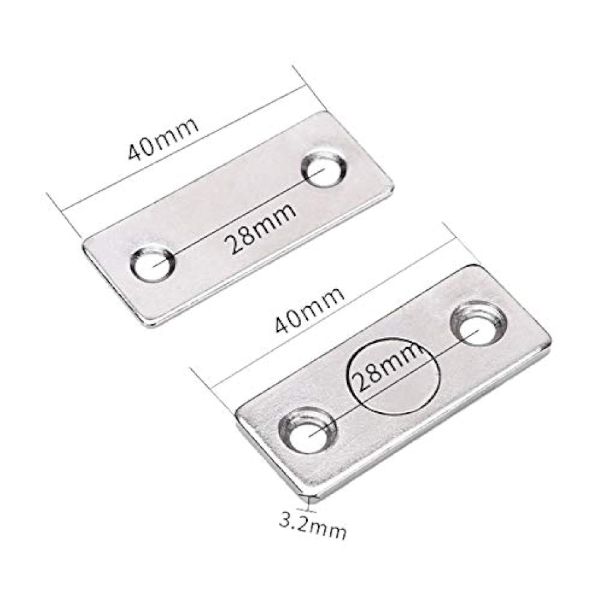 Cabinet Door Magnets, Stainless Steel Sliding Door Closer