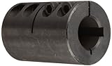 Climax Part MISCC-20-20-KW Mild Steel, Black Oxide Plating Clamping Coupling, 20 millimeters X 20 millimeters bore, 42 millimeters OD, 65 millimeters Length, M 6 x 16 Clamp Screw