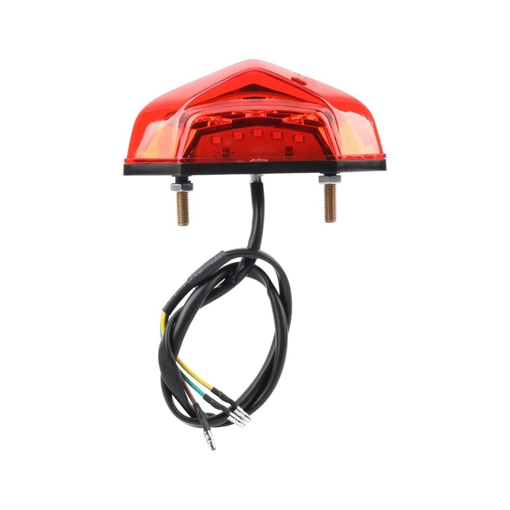 Generique Moto Arrière Lampe Feu Arrière LED Pour Moto Bobber, De Plaque D'immatriculation, Pièces Modifiées, 12V