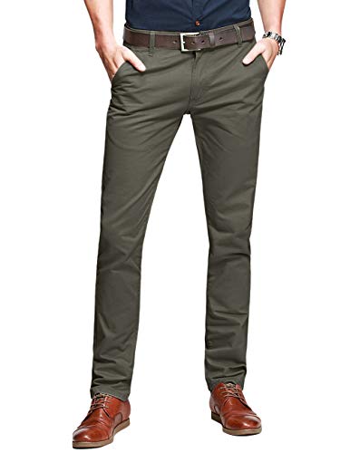 Image of Match Mens Regular-Fit Casual Flat Front Chino Pants