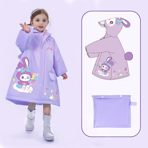Image of Bold N Elegant 3D Kids Cartoon Soft Luxurious Waterproof Raincoat Rain Jacket Rain Suit with Backpack Space and a complimatory Storage Pouch for Kids Boys n Girls
