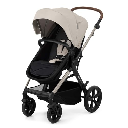 Kinderkraft MOOV2 Trio passeggino neonati 3 in 1 fino 26 kg, con Ovetto I-SIZE 40-75 cm, Carrozzina reversibile fronte mamma e strada, Schienale regolabile, Ruote EVA, Grigio - 4