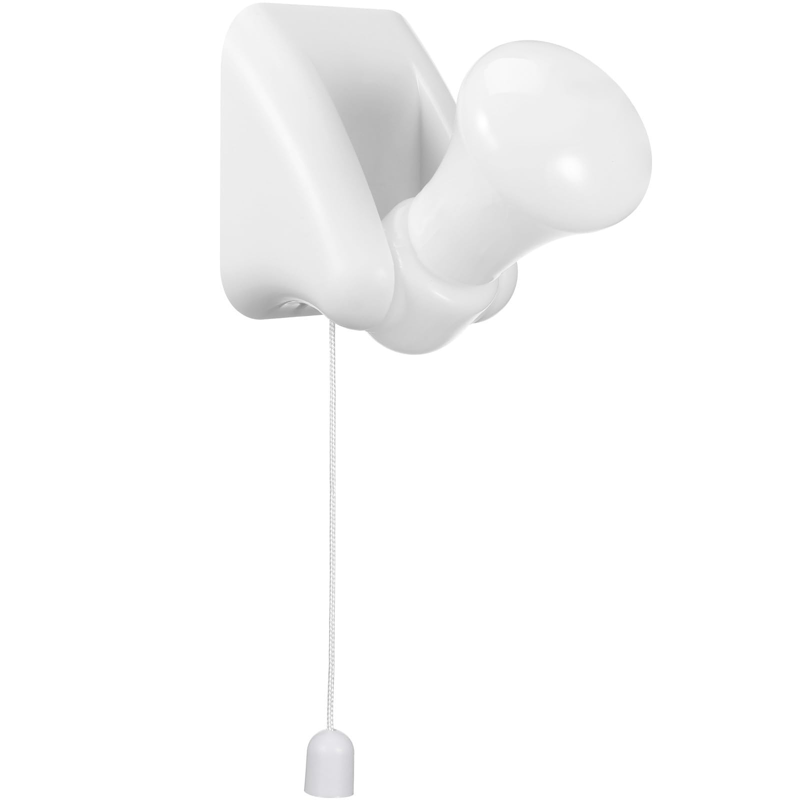 TOYANDONA Battery Operated Led Bulb Light with Pull Cord Portable Wire Lamp with Self Adhesive Wall Mount for Closet and Cabinet Night Lighting