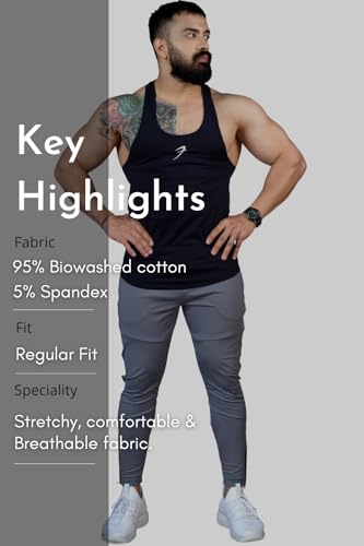 Image of FUAARK Men Gym Tank Tops Sleeveless Sport Vest