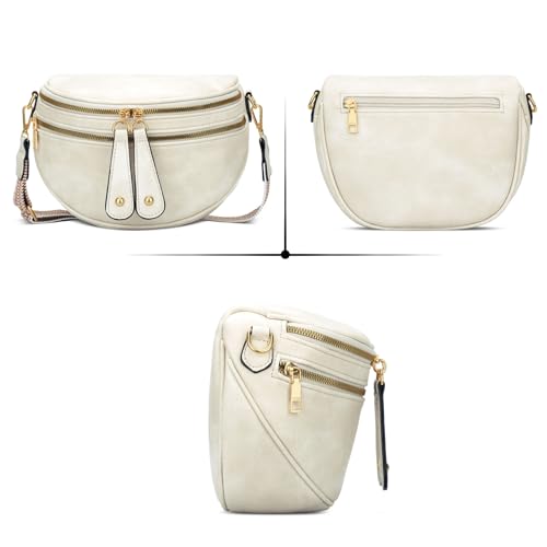 Image of KKXIU Crossbody Sling Bag for Women Trendy Fanny Pack Vegan Leather Chest Bag | Trendy