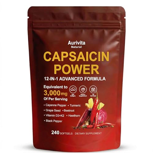 RCSCBC Aurivita Capsaicin Softgels - 240 Softgels(1 PCS)